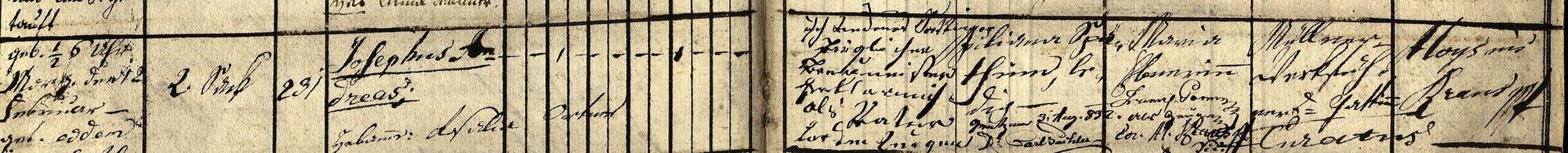 Taufbuch Hl. Blut 1824: Josephus Andreas, unehelich, Mutter Juliana Späth, Haus 231, mit nachgetragener Vaterschaftsnotiz
